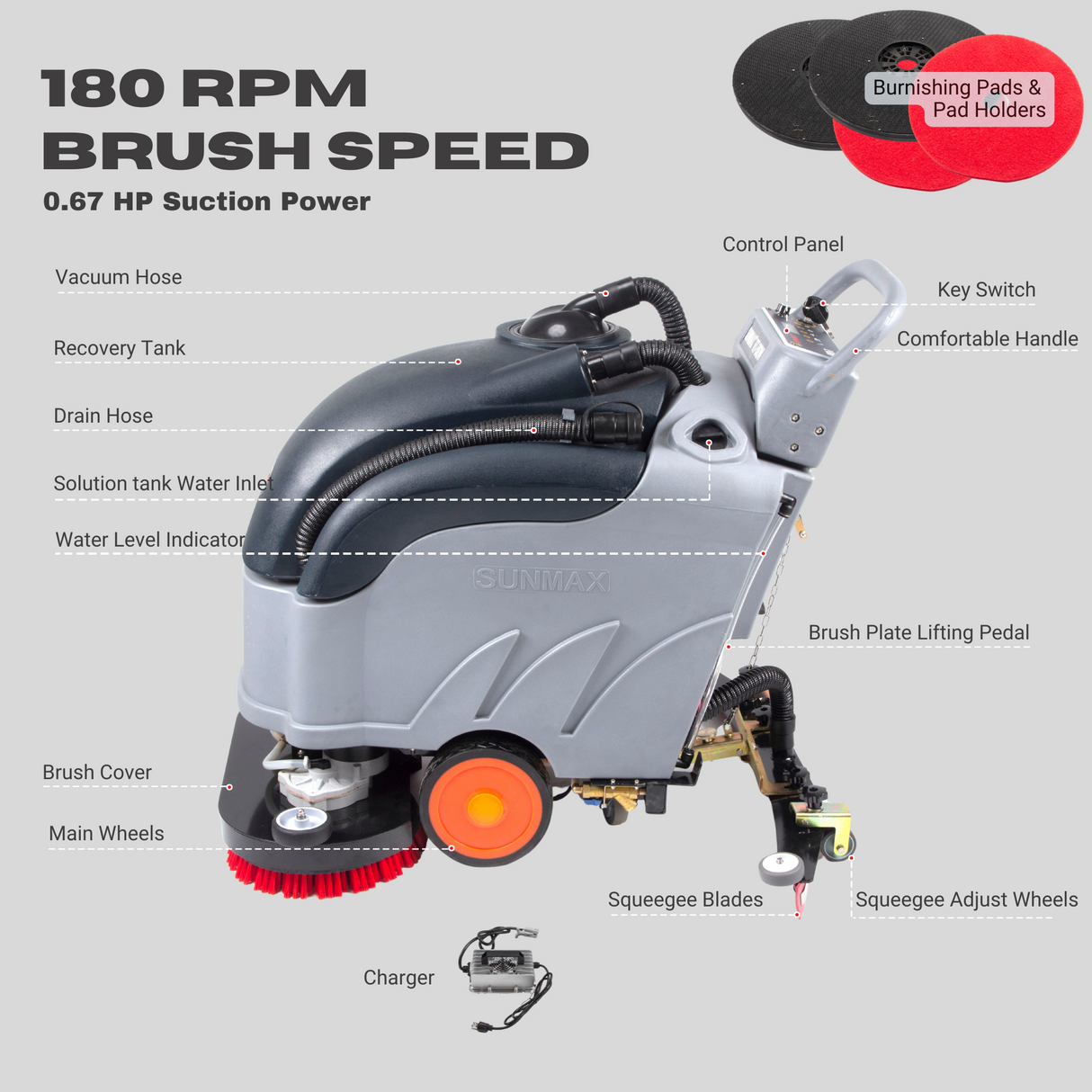 RT50DW 26" Self-Propelled Floor Scrubber