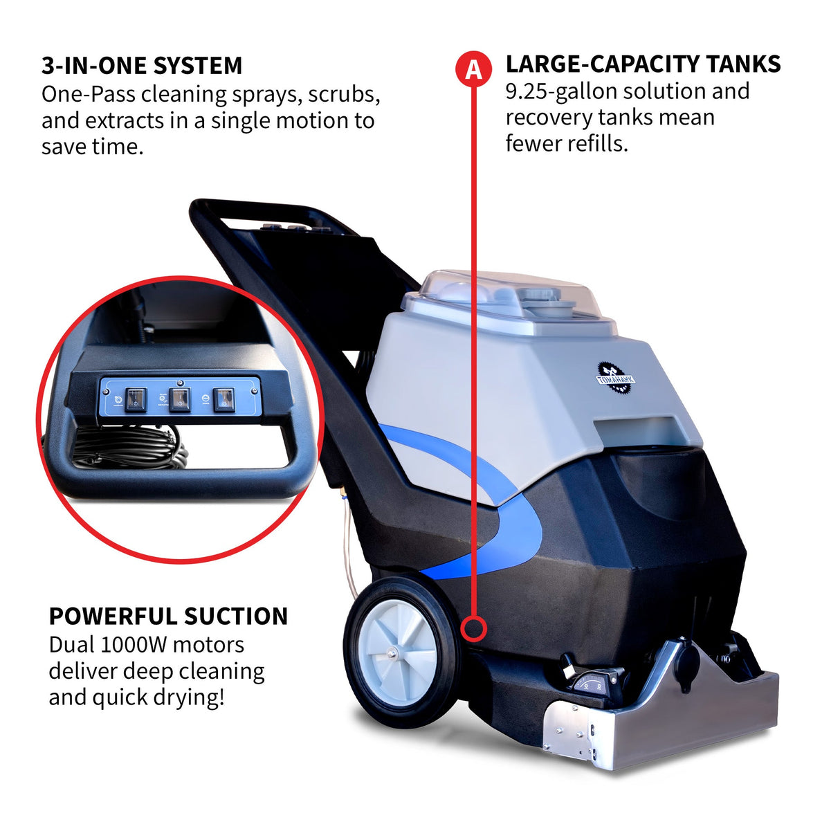 3-in-1 Commercial Carpet Extractor