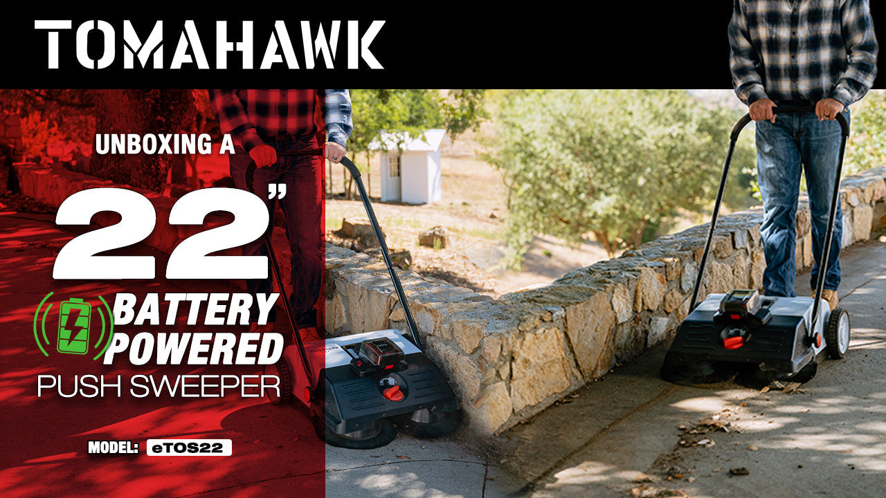 22" Battery Powered Push Sweeper - 18V Lithium-Ion