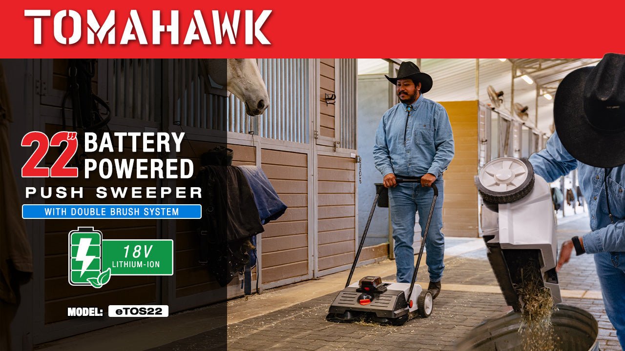 22" Battery Powered Push Sweeper - 18V Lithium-Ion