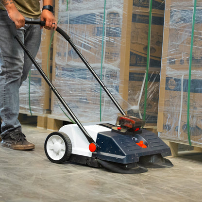 22" Battery Powered Push Sweeper - 18V Lithium-Ion