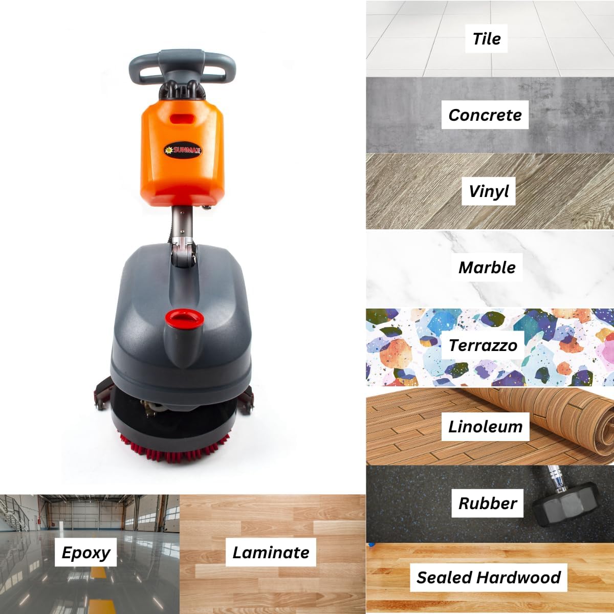 RT15 14" Commercial Compact Floor Scrubber