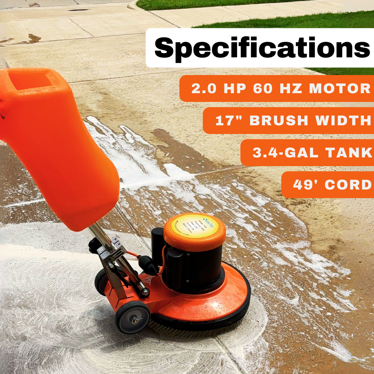 SM421AC 17" Professional Multi-Functional Floor Buffer & Scrubber