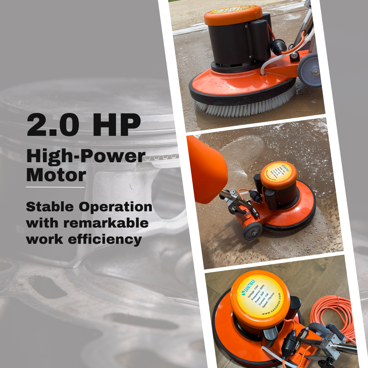 SM421AC 17" Professional Multi-Functional Floor Buffer & Scrubber