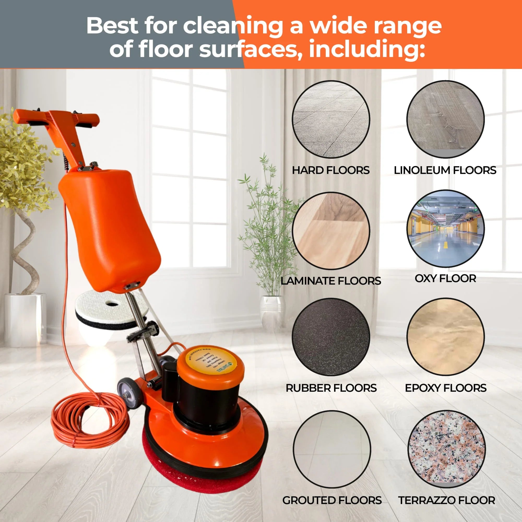 SM421AC 17" Professional Multi-Functional Floor Buffer & Scrubber