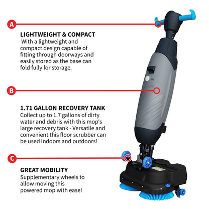 Electric Floor Scrubber (Battery Powered)