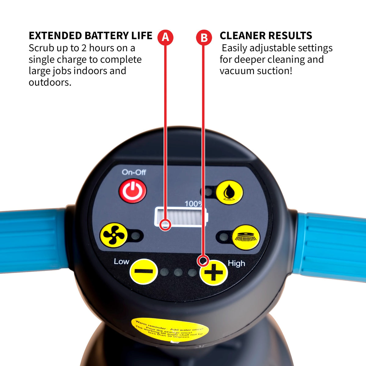Electric Floor Scrubber (Battery Powered)