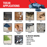 Commercial 38" Push Sweeper