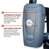18V Battery Powered Backpack Vacuum 6L