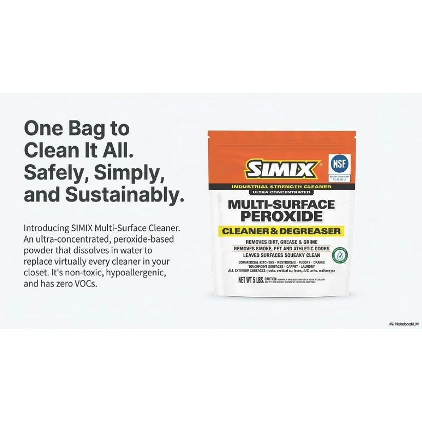 Simix Multi Surface Peroxide Cleaner & Degreaser (Case of 4 Five Pound Bags)