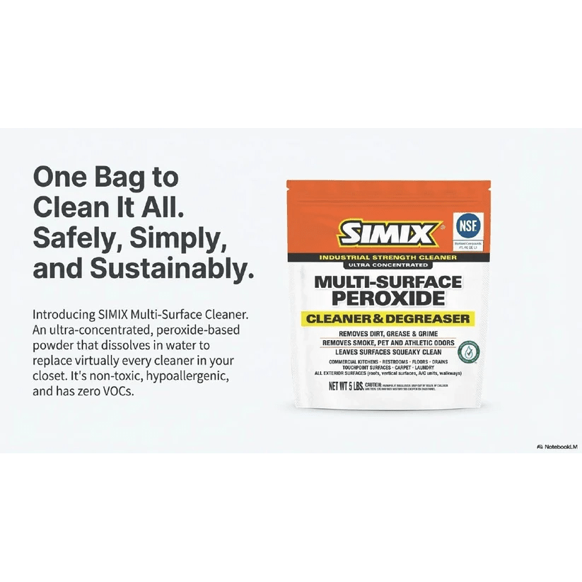 Simix Multi Surface Peroxide Cleaner & Degreaser (Case of 4 Five Pound Bags)