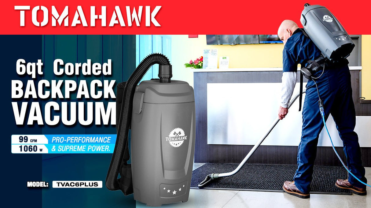 Electric Backpack Vacuum 6 qt