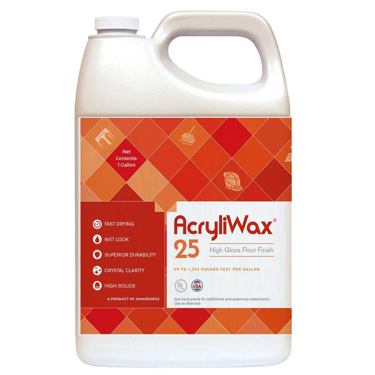 AcryliWax 25 High-Gloss, High Traffic Commercial Floor Finish