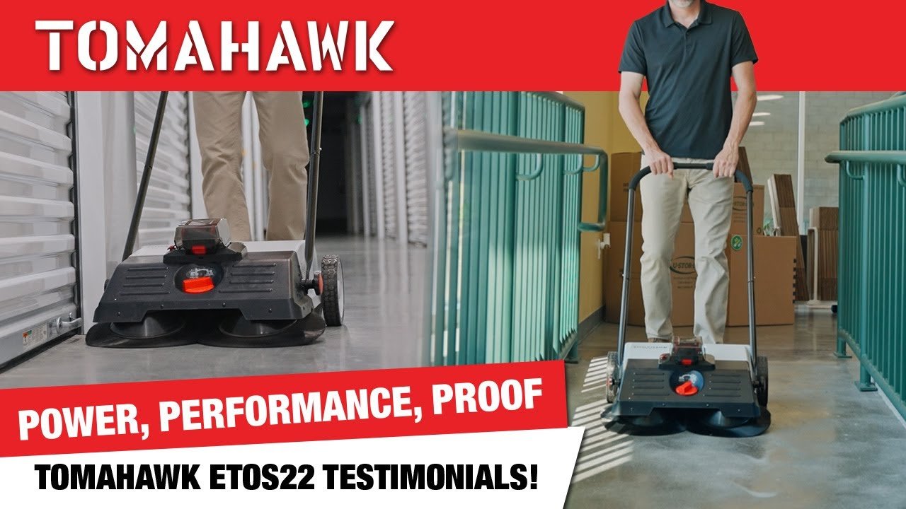 22" Battery Powered Push Sweeper - 18V Lithium-Ion