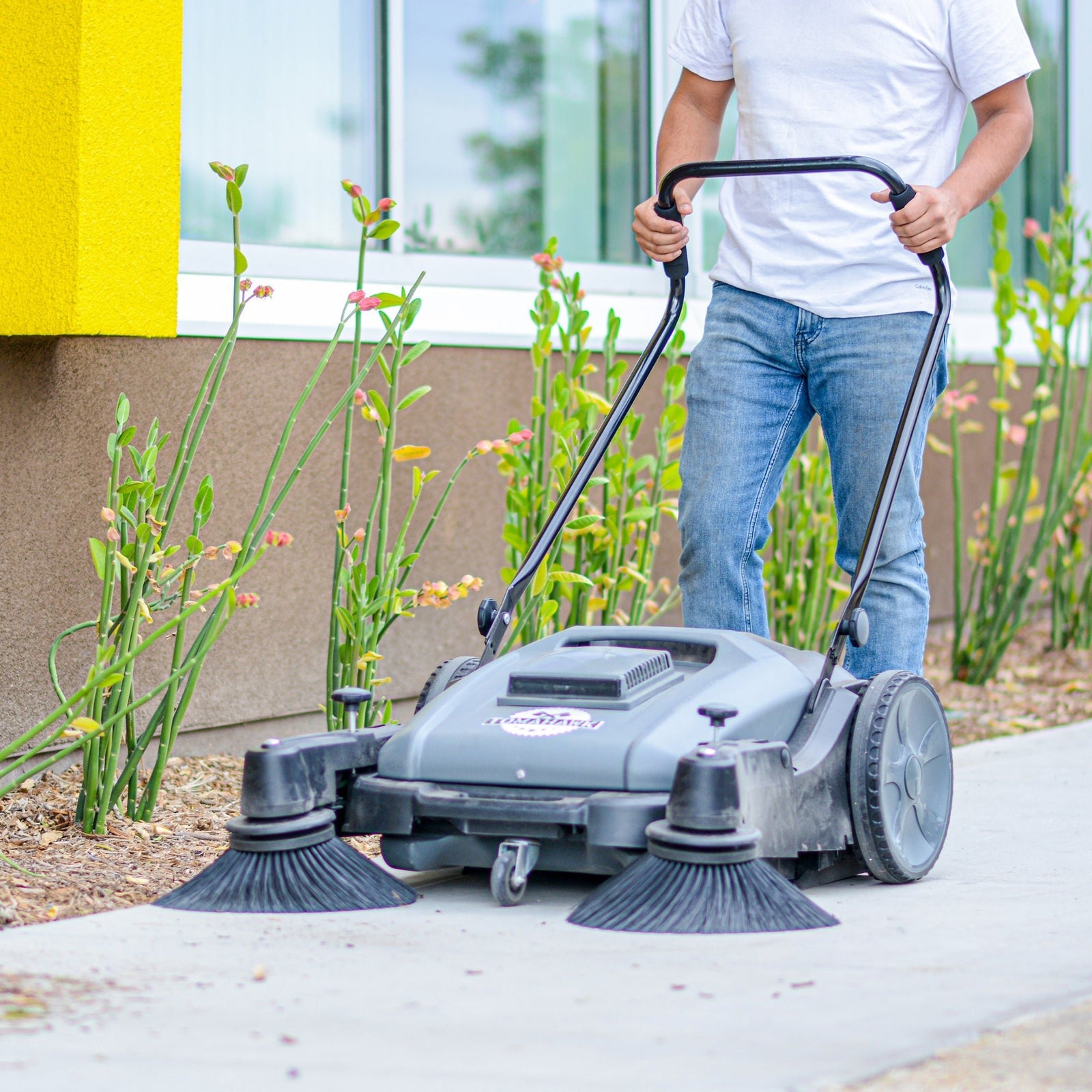 Commercial 38" Push Sweeper