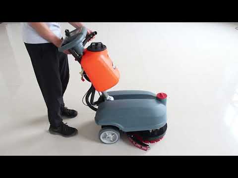 RT15 14" Commercial Compact Floor Scrubber Machine, 14500 sqft/h, 4-Gal Sewage Tank, Efficient Cleaning for Hard Floors