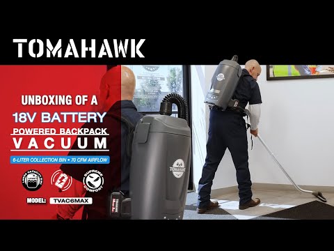 18V Battery Powered Backpack Vacuum 6L