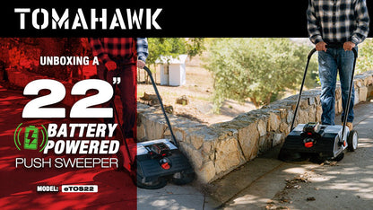 22" Battery Powered Push Sweeper - 18V Lithium-Ion