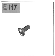 Part E-117 (Oval Head Phillips Screw, M5x12mm)